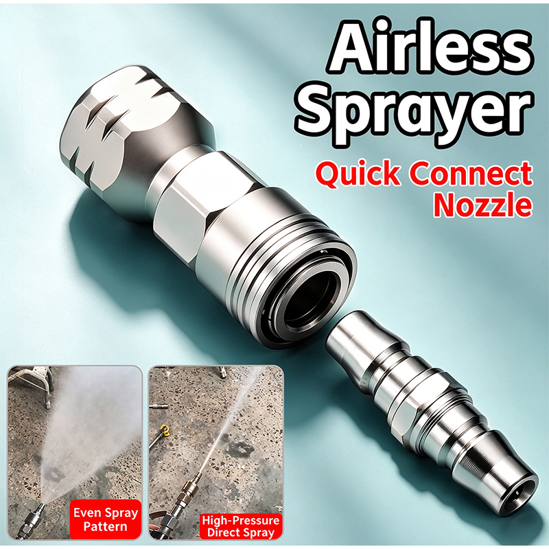 Paint Sprayer Nozzle Kit - Stainless Steel Quick Connect Nozzle High-pressure