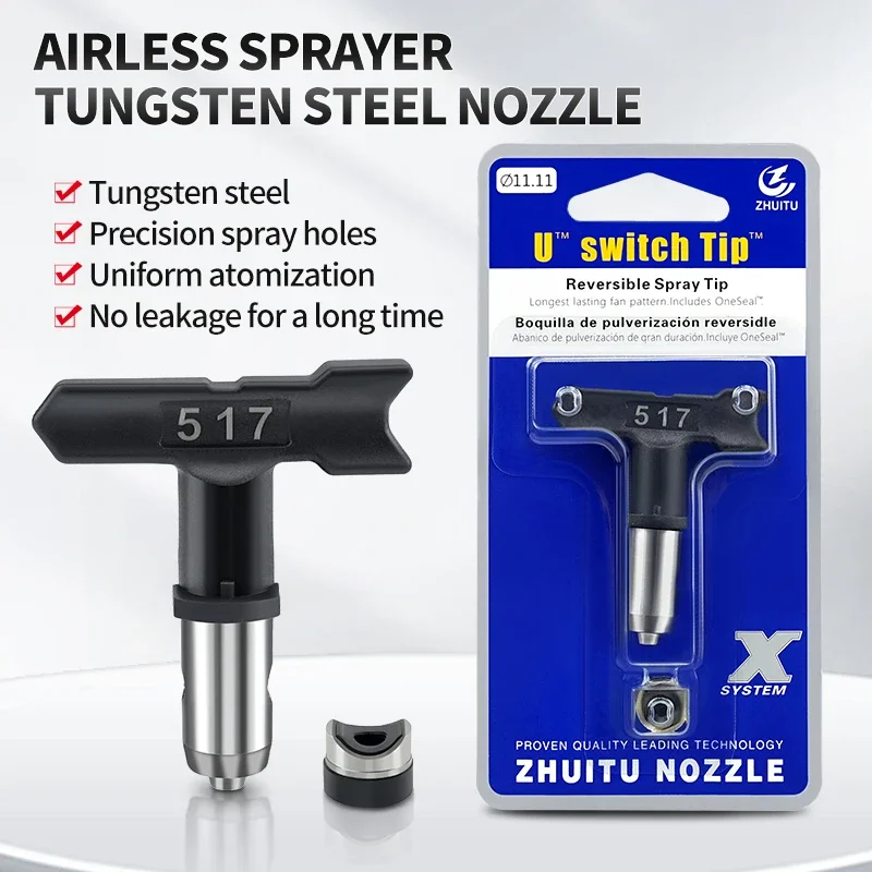 Paint Sprayer Nozzle Kit - Reversible Spray Tip Airless Spray Gun