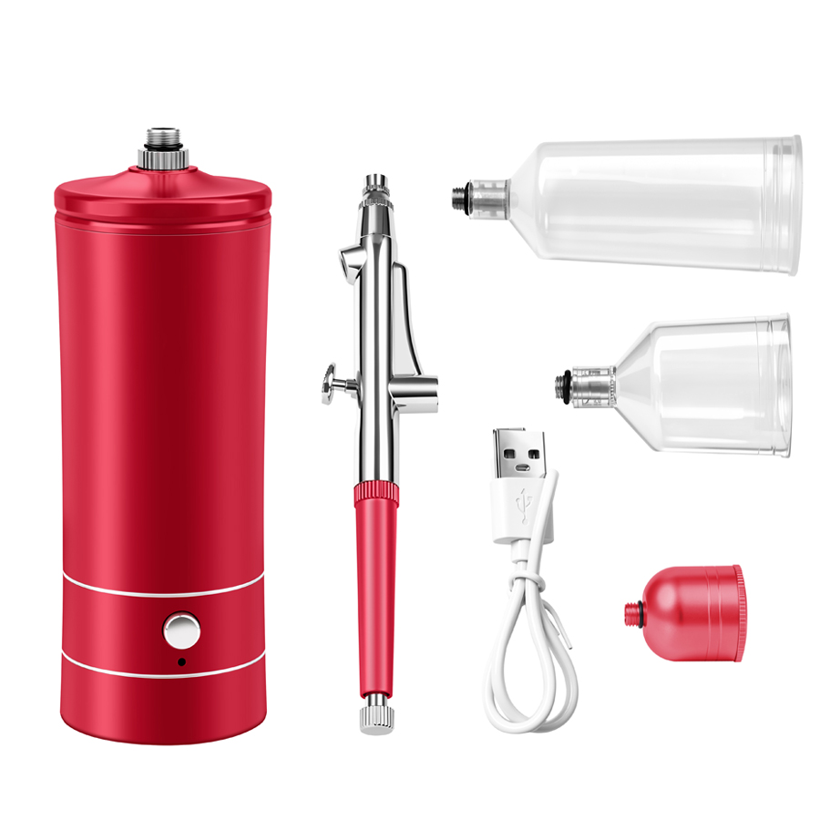 Spray Gun Air Compressor Kit - Airbrush Kit with Compressor, Handheld Air