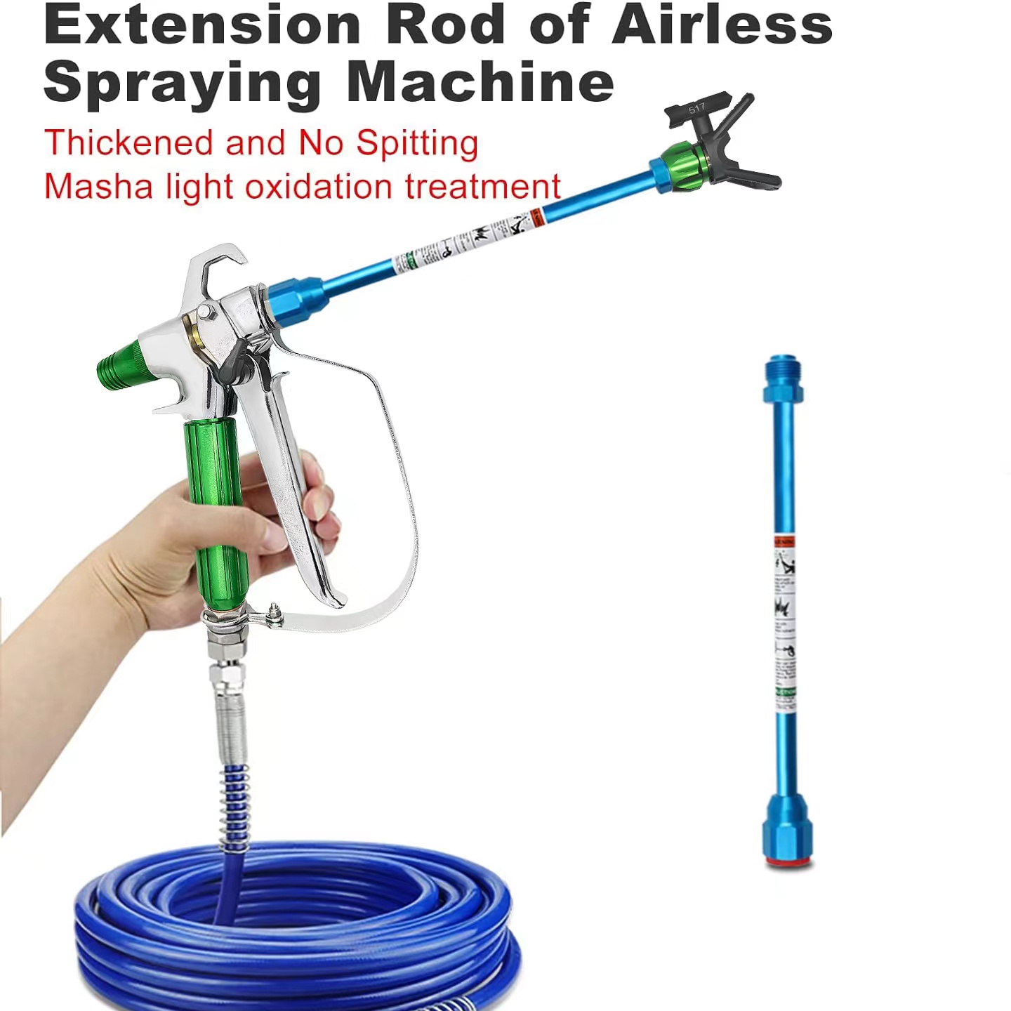 Paint Sprayer Extension Pole - 3 pcs High-Quality Airless Paint Sprayer