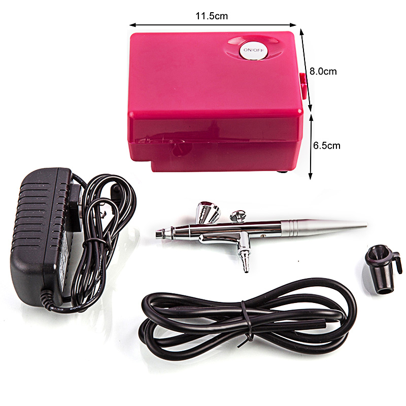 Spray Gun Air Compressor Kit - Portable BT16 Sprayer Makeup for Cakes