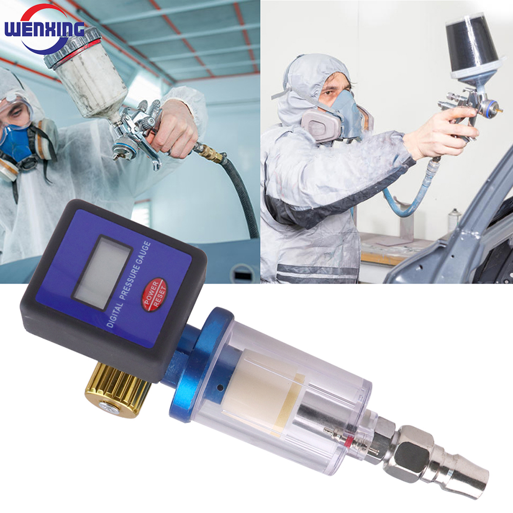 Hvlp Spray Gun Gravity Feed - Airbrush Electronic Pressure Regulator LCD Digital