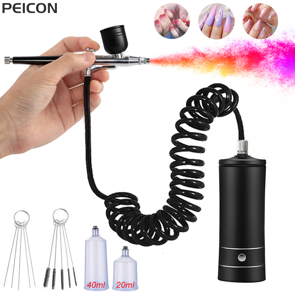 Airbrush Kit Compressor - Airbrush Nail with Compressor Portable Air