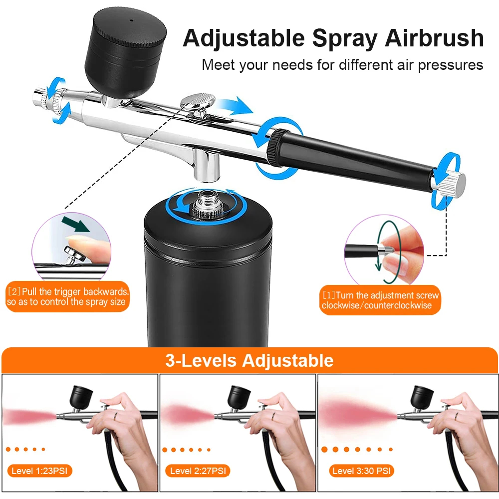 Portable Airbrush Set with Com - Airbrush Kit Compressor recension och pris