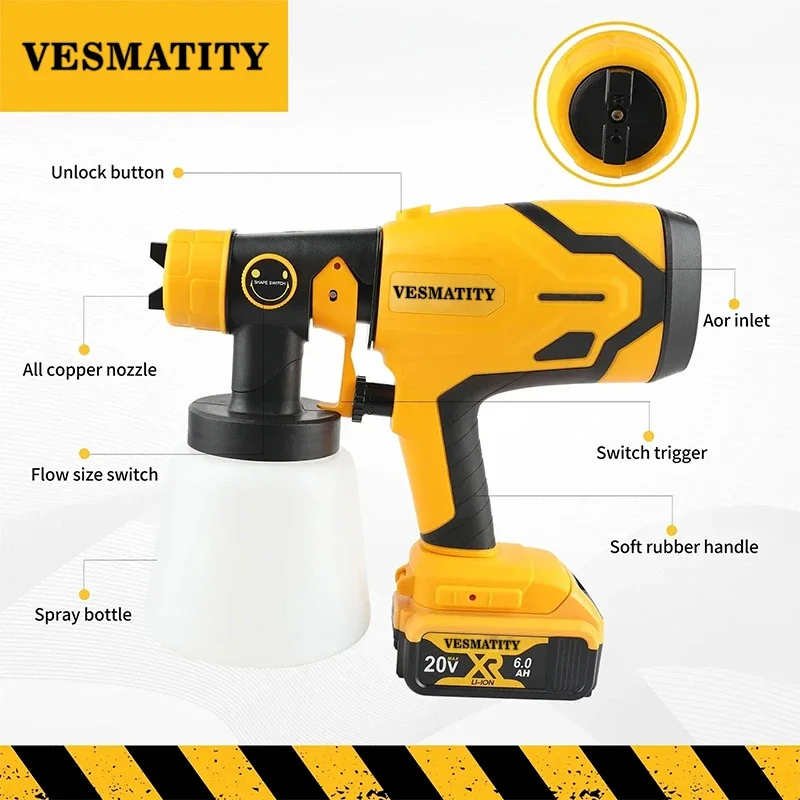 Adjustable HVLP Cordless Paint - Cordless Paint Sprayer 20V recension och pris