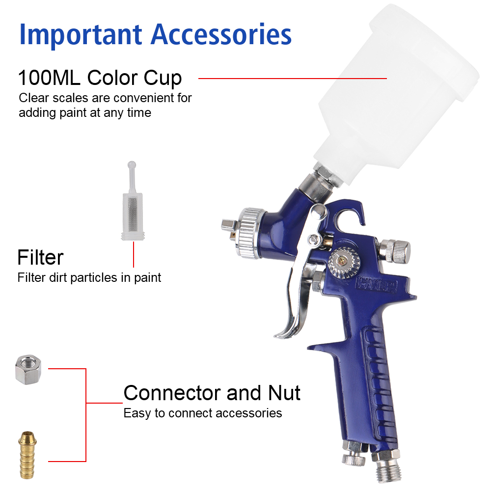 Mini Air Paint Spray Guns Mini - Hvlp Spray Gun Gravity Feed recension och pris