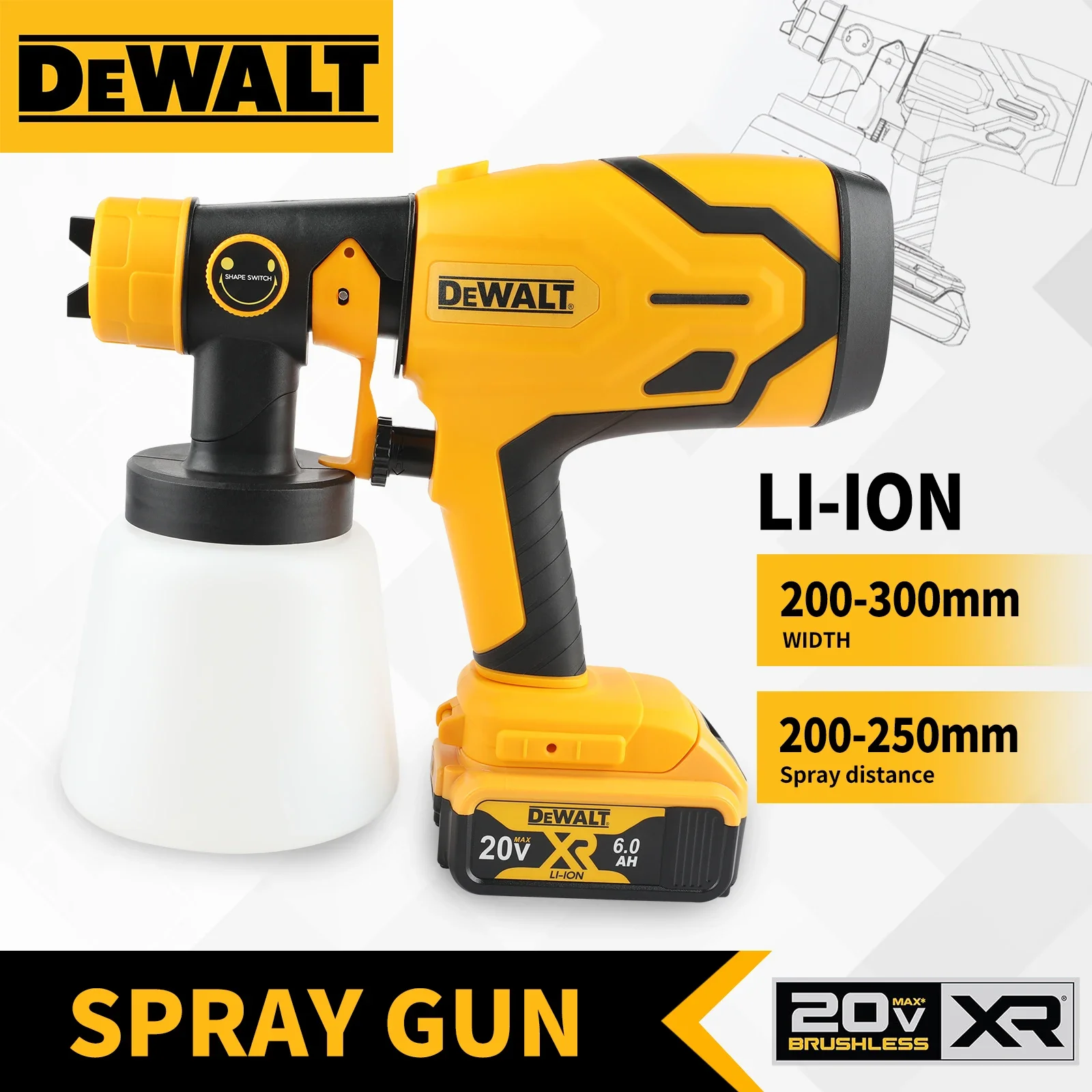 For DEWALT D227 Brushless Cord - Cordless Paint Sprayer 20V recension och pris