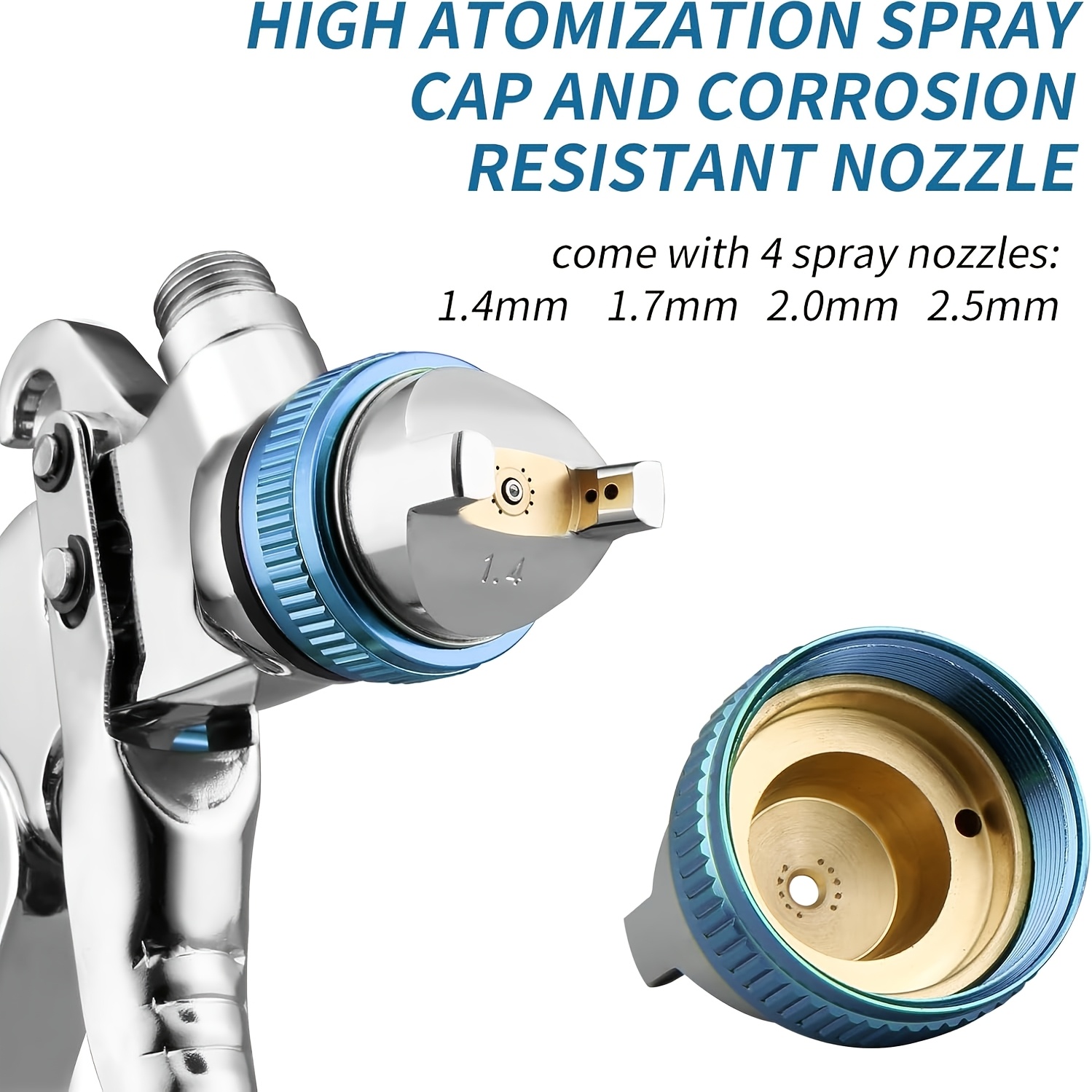LVLP Spray Gun H2008 1.4/1.7/2 - Hvlp Spray Gun Gravity Feed recension och pris