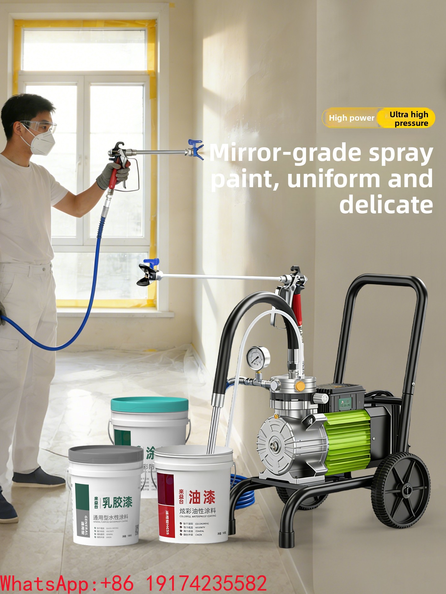 5200W Diaphragm Spray Paint Ma - Airless Paint Sprayer 3000Psi recension och pris