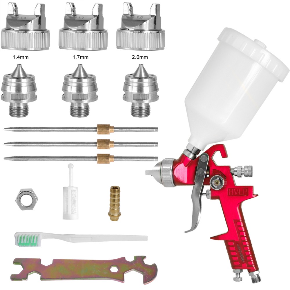 1.4mm 1.7mm 2.0mm Professional - Hvlp Spray Gun Gravity Feed recension och pris