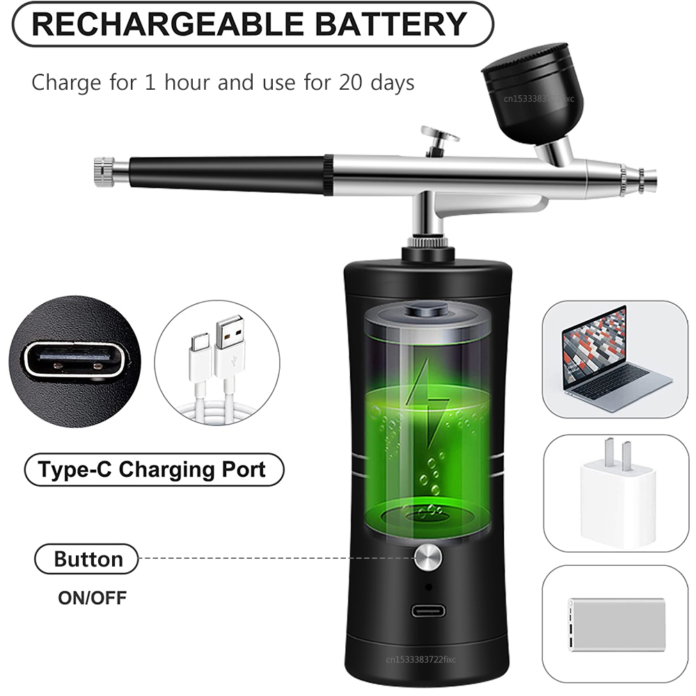 Airbrush Nail with Compressor  - Airbrush Kit Compressor recension och pris