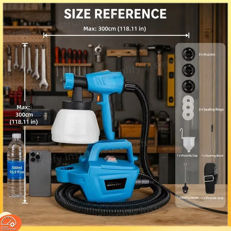 800W HVLP Paint Sprayer with 1 - Paint Sprayer For Fence Deck recension och pris