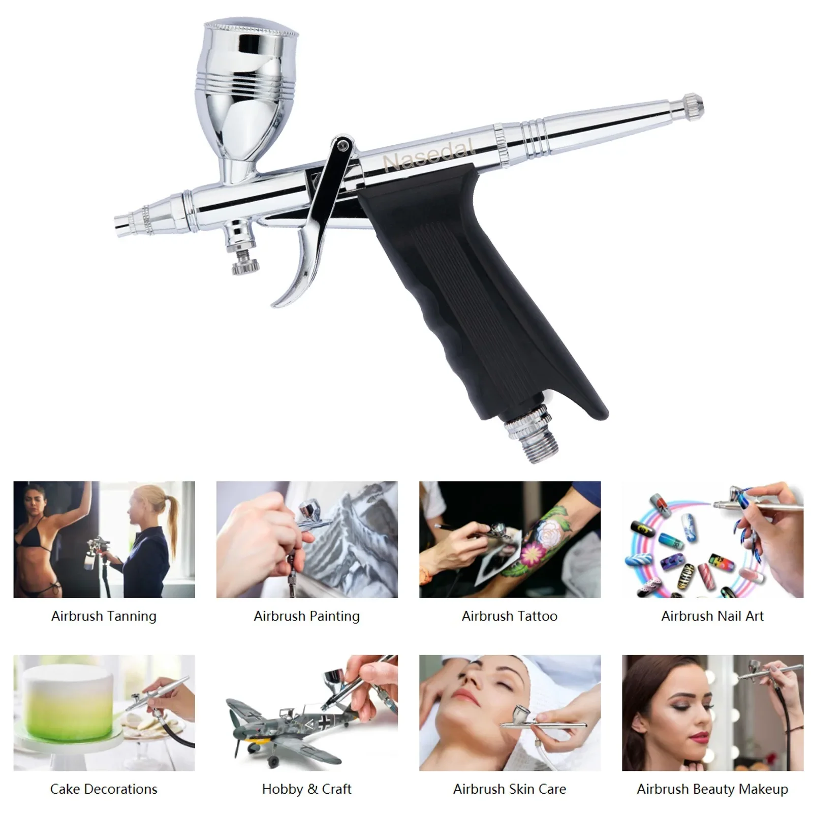 Nasedal Airbrush Air Compresso - Spray Gun Air Compressor Kit recension och pris