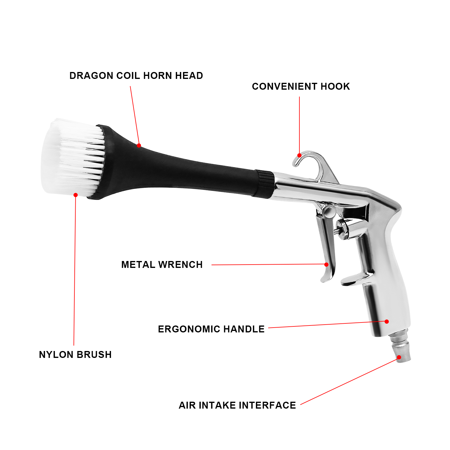 1pc Aluminum Alloy Car Detaili - Spray Gun Cleaning Kit recension och pris